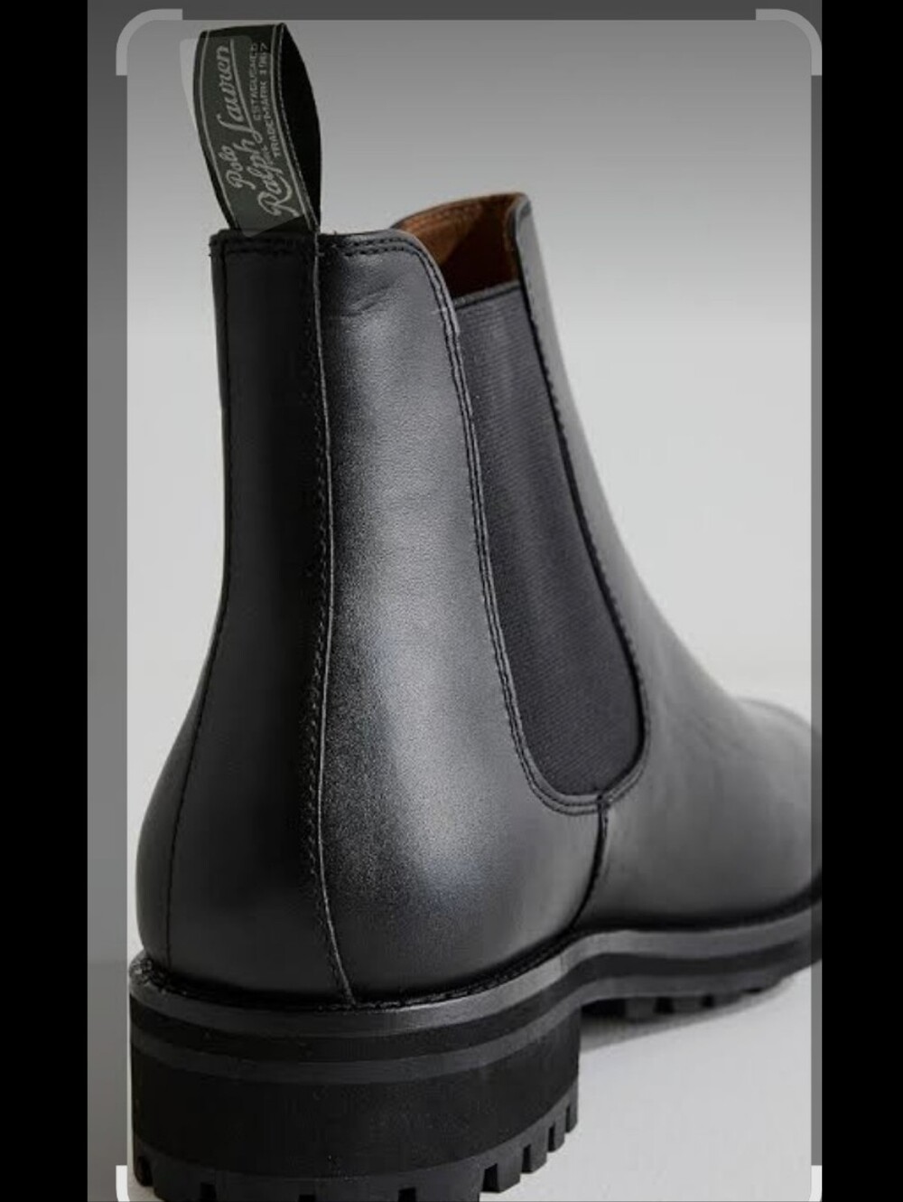 Bryson Chelsea Leather Pull On Boot By Polo Ralph Lauren Mens Size 10 EUC
